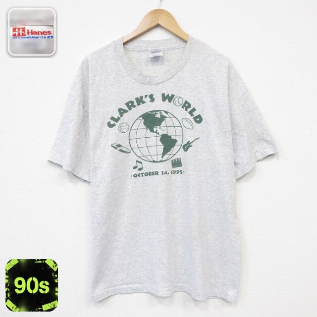 ヘインズ 90s 半袖Tシャツ CLARKS グレー メンズXL相当 | 古着