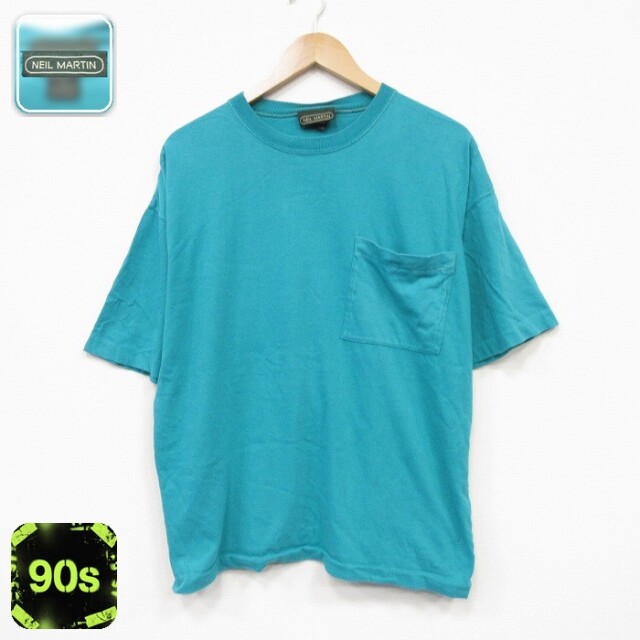 90s 半袖Tシャツ 胸ポケット グリーン メンズXL相当 | 古着