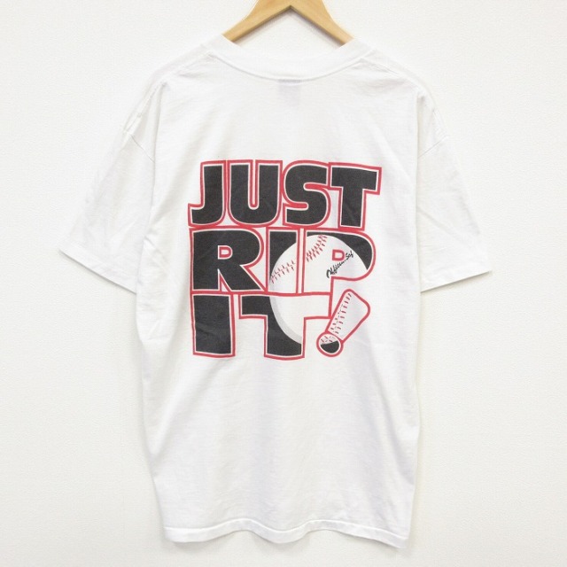 90s 半袖Tシャツ JUST ホワイト メンズXL相当 | 古着