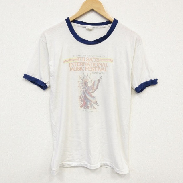 スプルース 70s 半袖Tシャツ イーグルダンサー ホワイト メンズM相当 | 古着