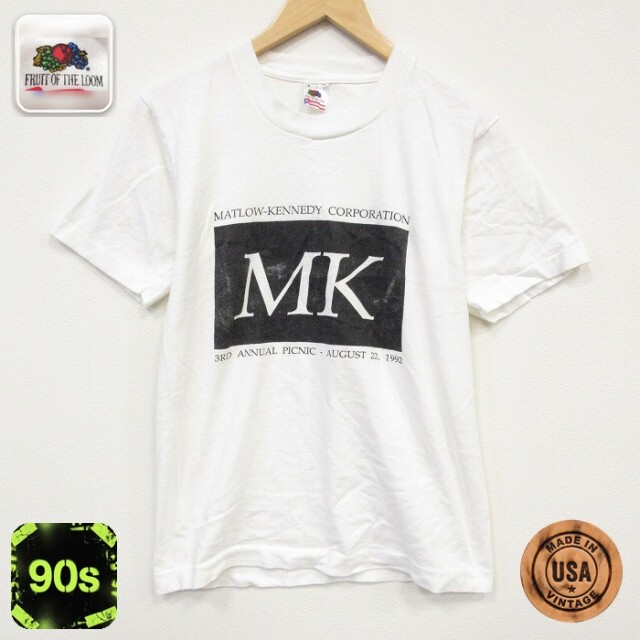 フルーツオブザルーム 90s 半袖Tシャツ MK ホワイト メンズS相当 | 古着