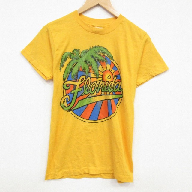 80s 半袖Tシャツ フロリダ イエロー メンズS相当 | 古着