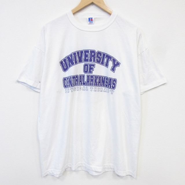 ラッセル 90s 半袖Tシャツ ミケランジェロ ホワイト メンズXL相当 | 古着
