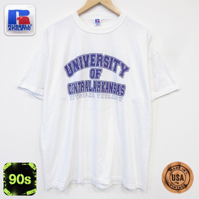 ラッセル 90s 半袖Tシャツ ミケランジェロ ホワイト メンズXL相当 | 古着