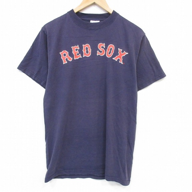 マジェスティック 00s 半袖Tシャツ ボストンレッドソックス ネイビー メンズM相当 | 古着