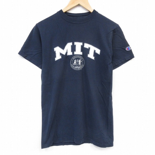 チャンピオン 00s 半袖Tシャツ MITカレッジ ネイビー メンズS相当 | 古着