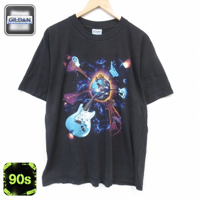 90s 半袖Tシャツ 地球 ブラック メンズXL相当 | 古着