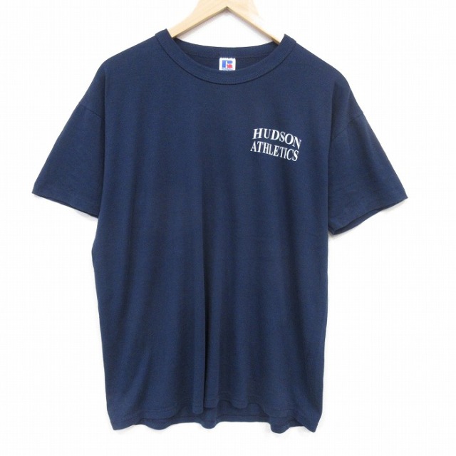 ラッセル 80s 半袖Tシャツ ハドソン ネイビー メンズXL相当 | 古着