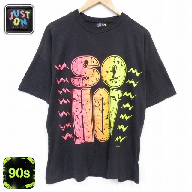 90s 半袖Tシャツ SO HOT ブラック メンズXL相当 | 古着
