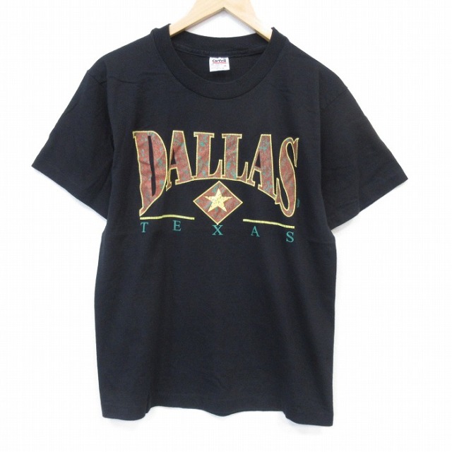 半袖Tシャツ ダラス ブラック メンズM相当 | 古着