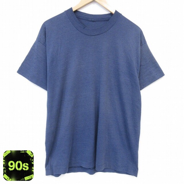 90s 半袖Tシャツ ネイビー メンズL相当 | 古着