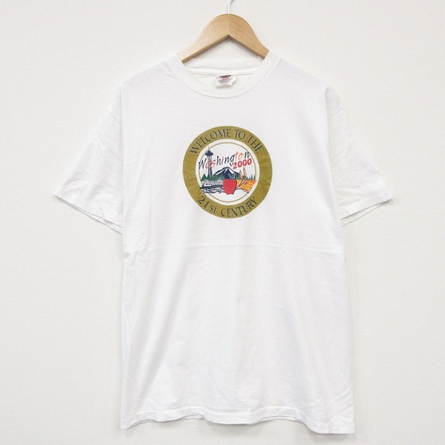 オニータ 00s 半袖Tシャツ リンゴ ホワイト メンズL相当 | 古着