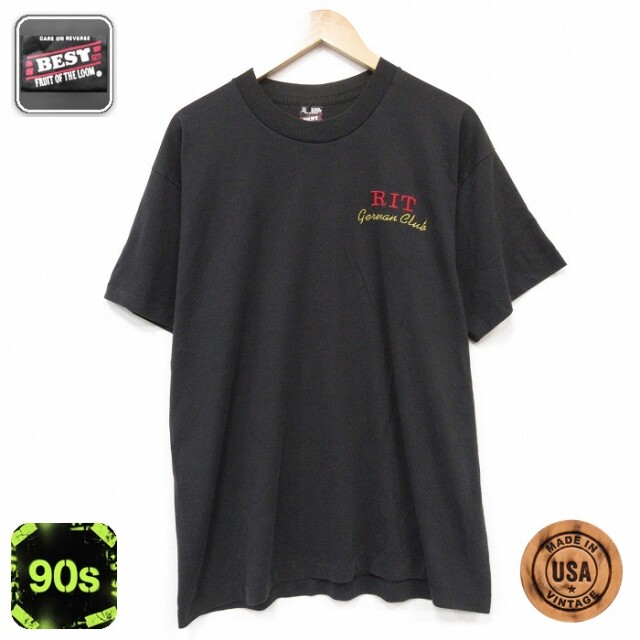 フルーツオブザルーム 90s 半袖Tシャツ RIT ブラック メンズXL相当 | 古着