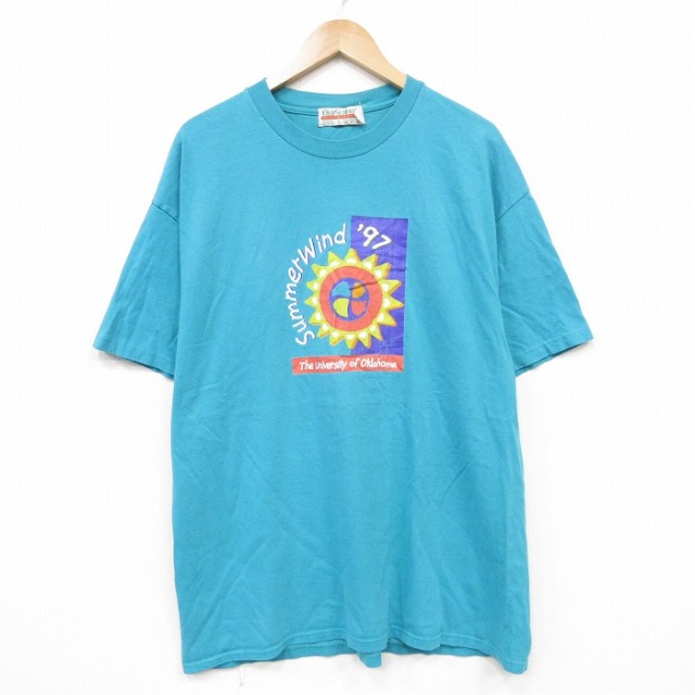 90s 半袖Tシャツ サマーウィンド ライトブルー メンズXL相当 | 古着