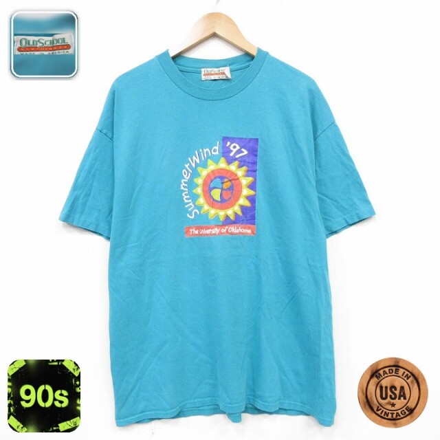 90s 半袖Tシャツ サマーウィンド ライトブルー メンズXL相当 | 古着