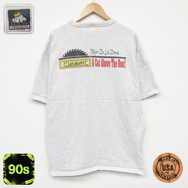 90s 半袖Tシャツ クラシック グレー メンズXL相当 | 古着