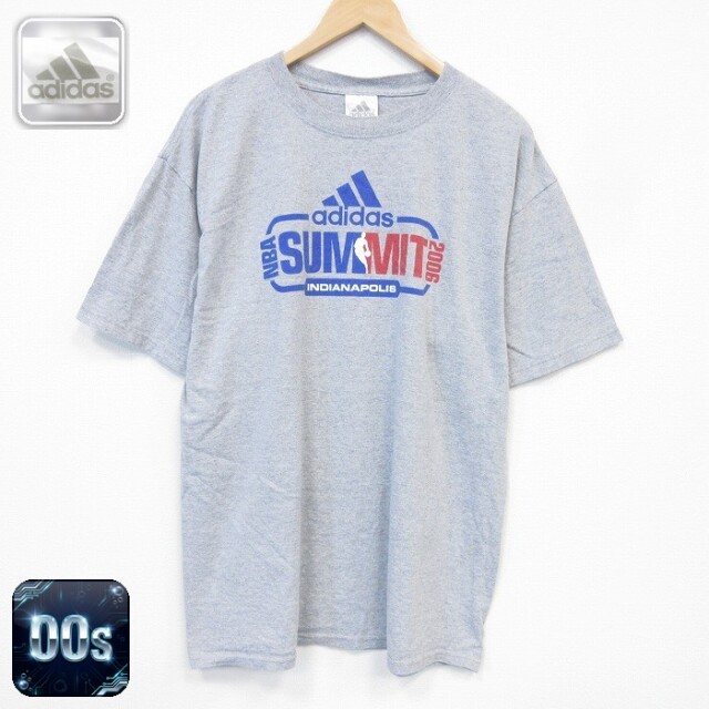 アディダス 00s 半袖Tシャツ NBAインディアナポリス グレー メンズXL相当 | 古着