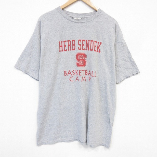 アディダス 00s 半袖Tシャツ バスケットボール グレー メンズXL相当 | 古着
