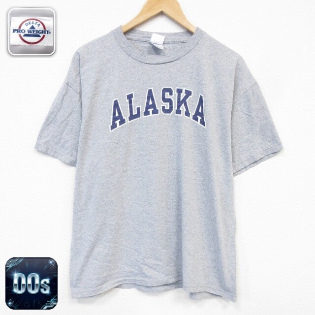 00s 半袖Tシャツ アラスカ グレー メンズXL相当 | 古着