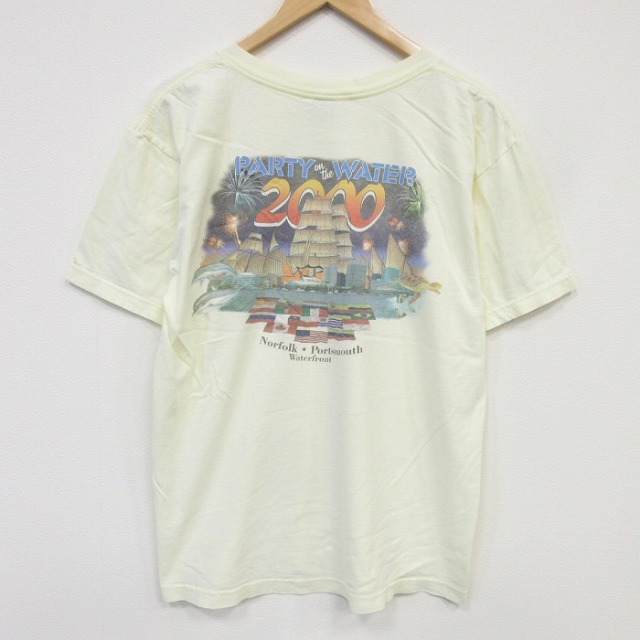 00s 半袖Tシャツ ヨット イエロー メンズL相当 | 古着