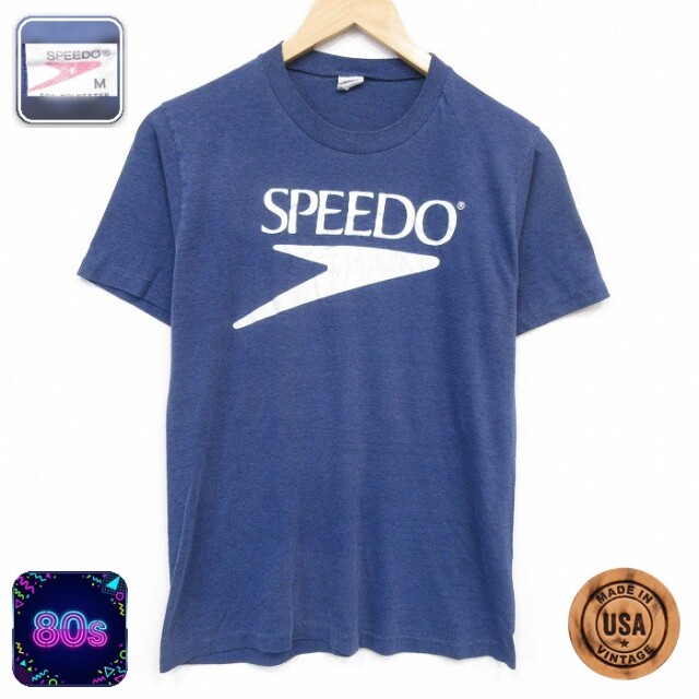80s 半袖Tシャツ ビッグロゴ ネイビー メンズS相当 | 古着