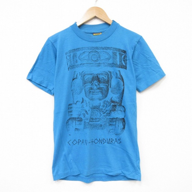 90s 半袖Tシャツ コパンホンジュラス ライトブルー メンズS相当 | 古着