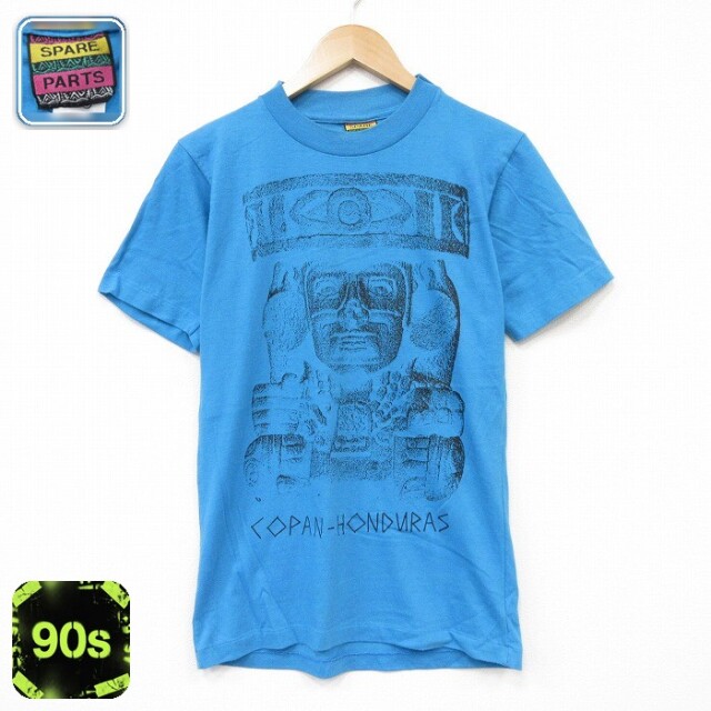 90s 半袖Tシャツ コパンホンジュラス ライトブルー メンズS相当 | 古着