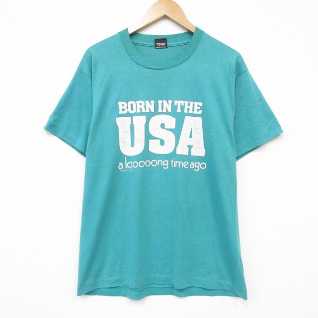スクリーンスターズ 80s 半袖Tシャツ USAロゴ ライトブルー メンズL相当 | 古着