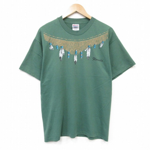 ヘインズ 90s 半袖Tシャツ フロリダ グリーン メンズL相当 | 古着