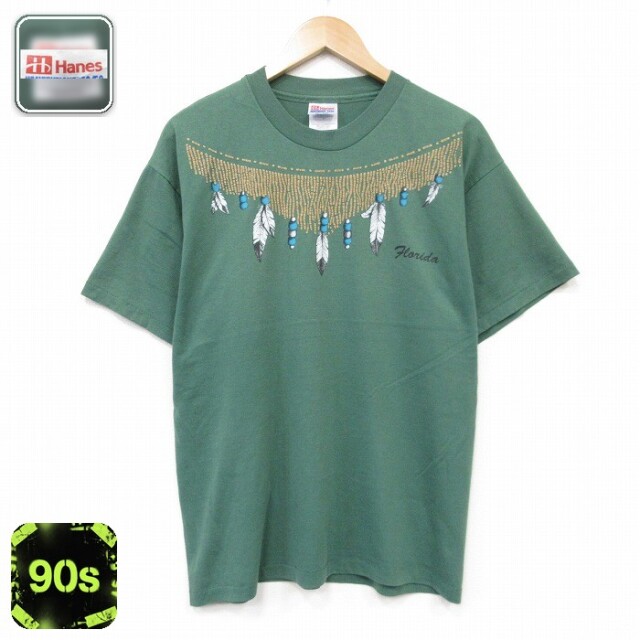 ヘインズ 90s 半袖Tシャツ フロリダ グリーン メンズL相当 | 古着