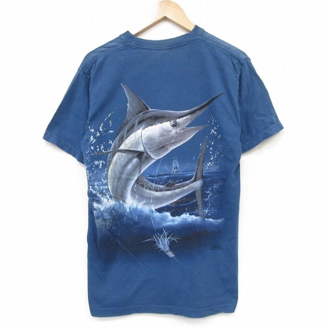 THE MOUNTAIN 00s 半袖Tシャツ カジキ ネイビー メンズM相当 | 古着