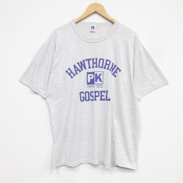 ラッセル 80s 半袖Tシャツ GOSPEL グレー メンズXL相当 | 古着