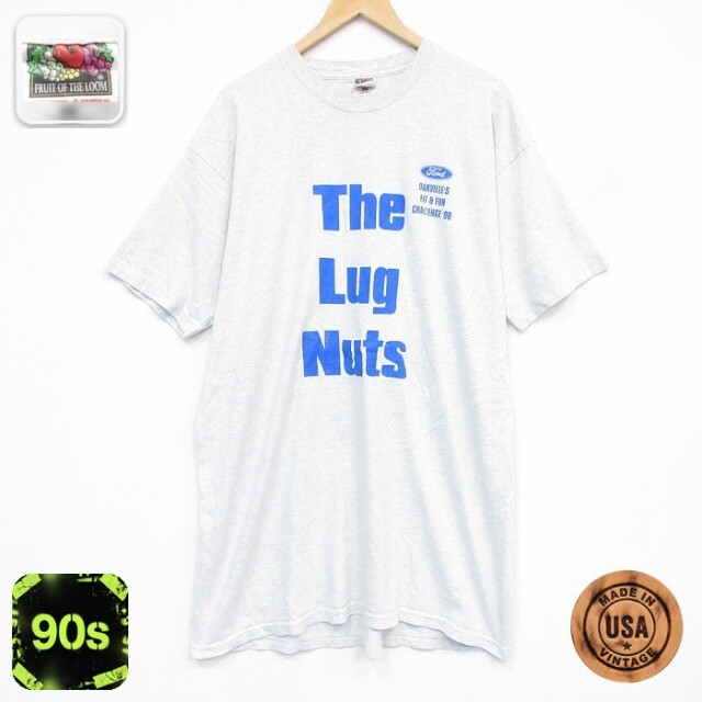 フルーツオブザルーム 90s 半袖Tシャツ ナット グレー メンズXL相当 | 古着