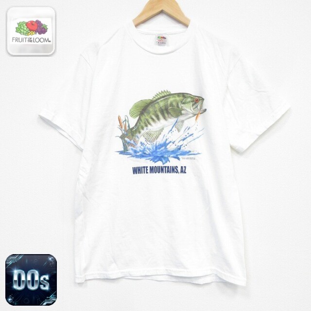 フルーツオブザルーム 00s 半袖Tシャツ 魚 ホワイト メンズL相当 | 古着