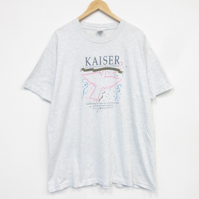 フルーツオブザルーム 90s 半袖Tシャツ カイザー グレー メンズXL相当 | 古着