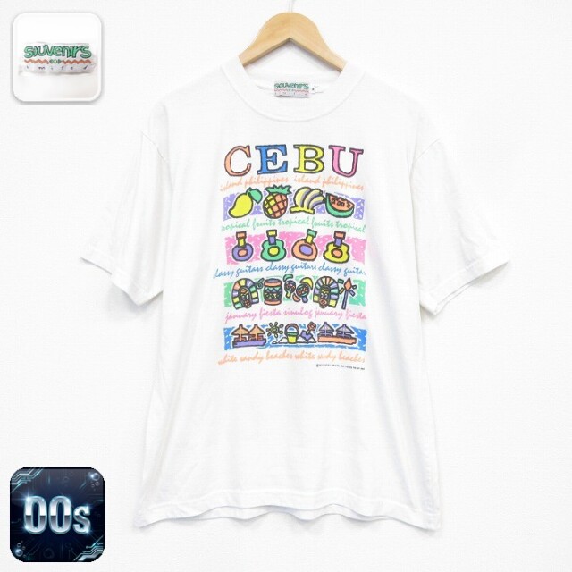 00s 半袖Tシャツ CEBU ホワイト メンズL相当 | 古着