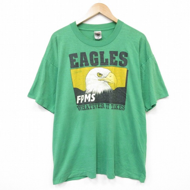 フルーツオブザルーム 90s 半袖Tシャツ 鳥 グリーン メンズXL相当 | 古着