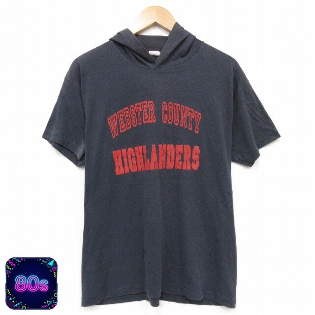 半袖Tシャツ WEBSTERプリント ブラック メンズM相当 | 古着