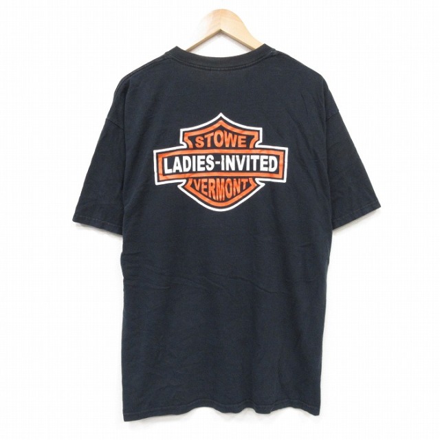 00s 半袖Tシャツ STOWE ブラック メンズXL相当 | 古着