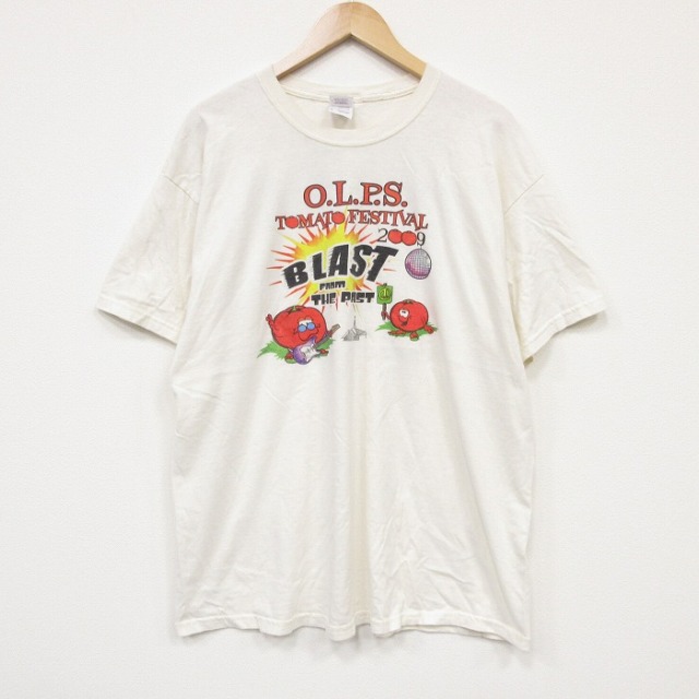 00s 半袖Tシャツ BLAST企業広告 ベージュ メンズXL相当 | 古着