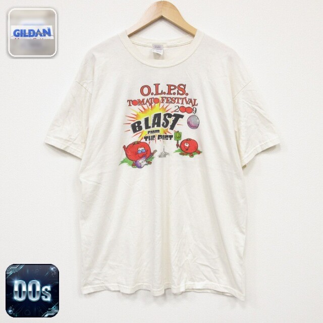 00s 半袖Tシャツ BLAST企業広告 ベージュ メンズXL相当 | 古着