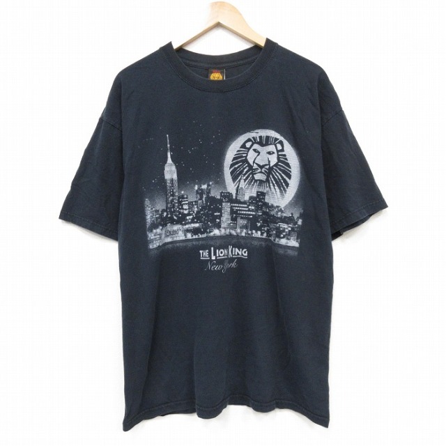 ディズニー 00s 半袖Tシャツ ライオンキング ブラック メンズXL相当 | 古着