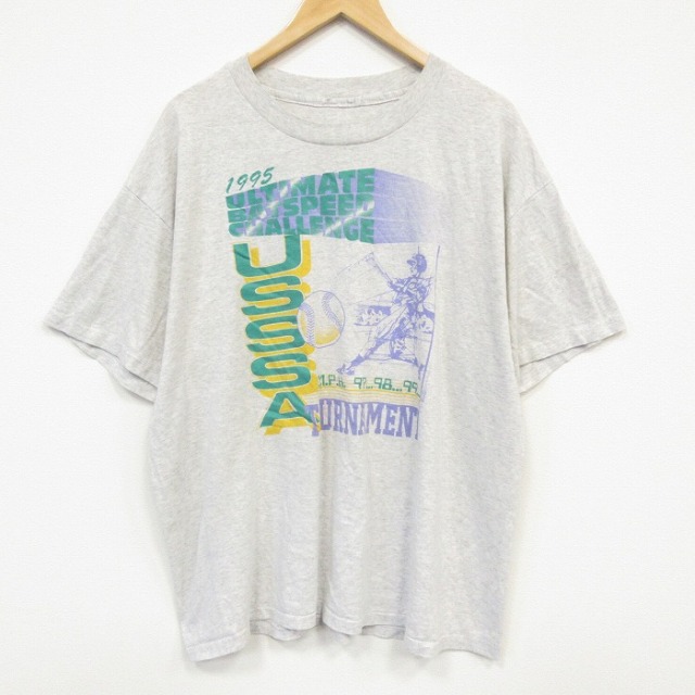 90s 半袖Tシャツ 霜降り グレー メンズXL相当 | 古着