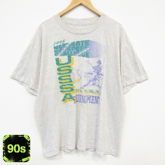 90s 半袖Tシャツ 霜降り グレー メンズXL相当 | 古着