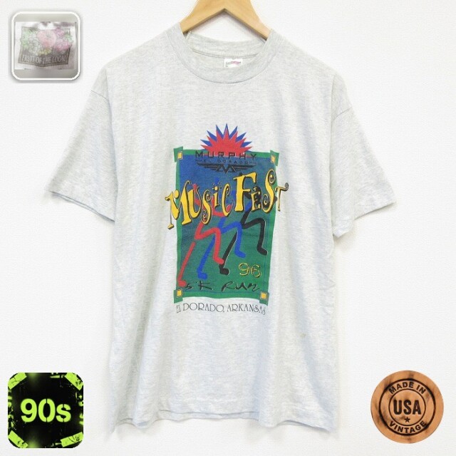 フルーツオブザルーム 90s 半袖Tシャツ ミックスジュース グレー メンズL相当 | 古着