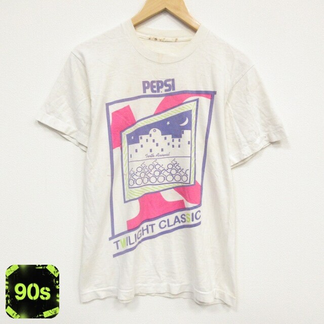 90s 半袖Tシャツ ペプシ ベージュ メンズM相当 | 古着