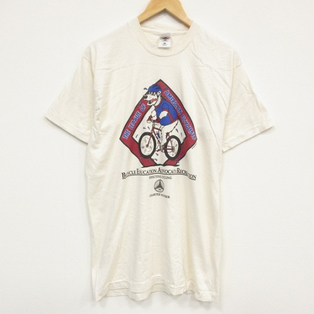 フルーツオブザルーム 90s 半袖Tシャツ 犬 ベージュ メンズL相当 | 古着