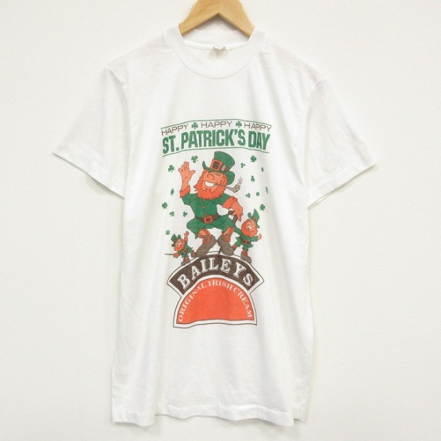 80s 半袖Tシャツ BAILEYS ホワイト メンズM相当 | 古着