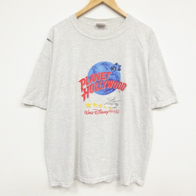 90s 半袖Tシャツ プラネットハリウッド グレー メンズXL相当 | 古着