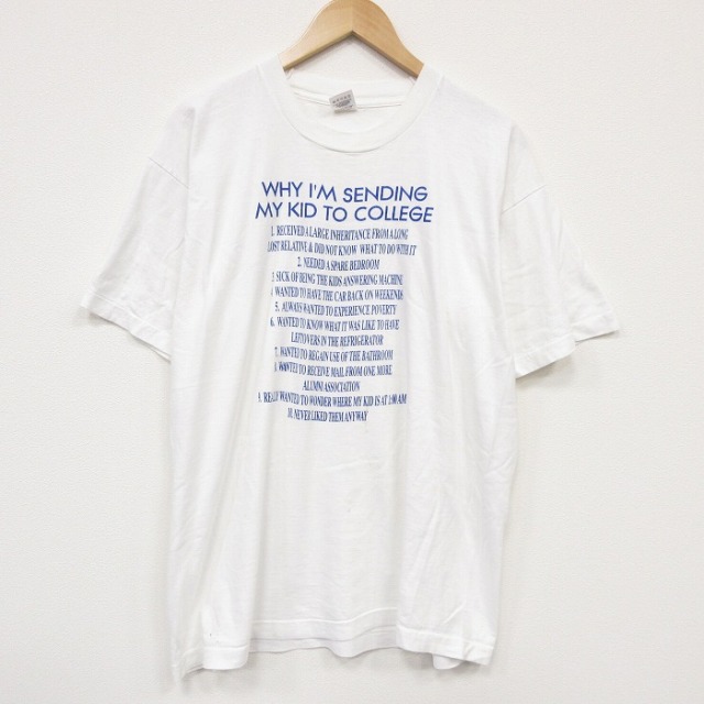 フルーツオブザルーム 90s 半袖Tシャツ メッセージ ホワイト メンズXL相当 | 古着